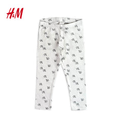 HM OFF WHITE OVERALL DOTTED PATCHED LEGGING