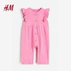 H&M PINK PLAIN ROMPER SUIT