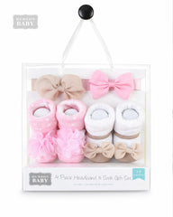 HUDSON BABY 4 PCS HEADBAND AND SOCKS GIFT SET 011
