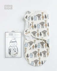 HUDSON BABY ANIMALS QUILTED SWADDLE