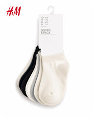 H&M BABY5 PACK COTTON SOCKS - NEUTRAL COLORS