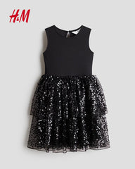H&M BLACK SEQUIN SKIRT DRESS