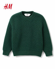 H&M FOREST GREEN CHUNKY KNIT SWEATER