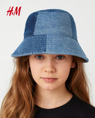 H&M GIRLS WASHED DENIM BUCKET HAT