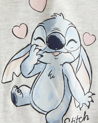 H&M GREY LILO & STITCH PRINTED COTTON JERSEY DRESS