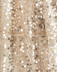 H&M LIGHT BEIGE SEQUIN SKIRT DRESS