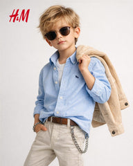 H&M LIGHT BLUE COTTON SHIRT