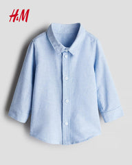 H&M LIGHT BLUE LONG SLEEVE COTTON SHIRT