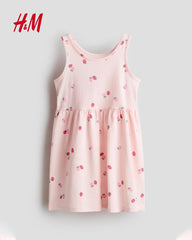 H&M LIGHT PINK STRAWBERRIED COTTON DRESS
