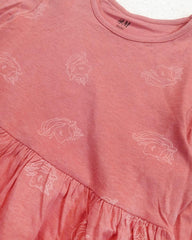 H&M ROSE PINK UNICORN PREINTED DRESS