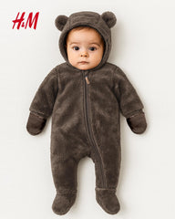 H&M TUAPE PILE ALL IN ONE SUIT WITH EARS 7003
