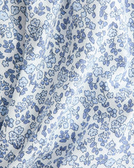 H&M WHITE LIGHT BLUE FLORAL PRINTED COTTON DRESS