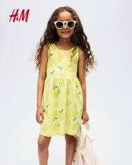 H&M YELLOW LEMONS COTTON DRESS