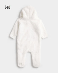 JET IVORY TEDDY TINY BUT MIGHTY FLEECE ROMPER