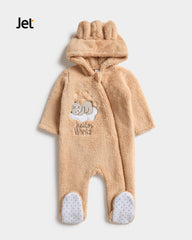 JET TEDDY HELLO WORLD FLEECE ROMPER