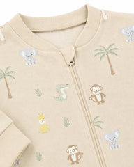 KAPPAHL BEIGE SAFARI ZIP UP ROMPER