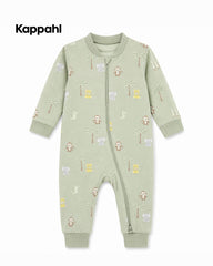 KAPPAHL SAGE GREEN SAFARI ZIP UP ROMPER