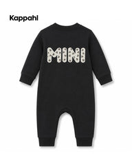 KAPPAHL UNISEX BLACK MINI ZIP UP ROMPER