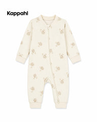 KAPPAHL UNISEX CREAM BUNNY ZIP UP ROMPER