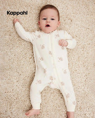 KAPPAHL UNISEX CREAM BUNNY ZIP UP ROMPER