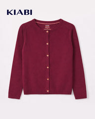 KIABI SOFT BURGUNDY ECO DESIGNED CARDIGAN