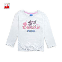 KIKI & KOKO WHITE UNICORN SEQUINED TOP
