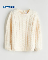 LC WAIKIKI CREAM CREW NEXT LONG SLEEVE GIRLS SWEATER