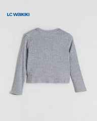 LC WAIKIKI GREY CREW NEXK SEQUINED TOP