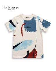 LE PRINTEMPS ABSTRACT PRINTED T-SHIRT WITH SHORTS 2 PCS SET