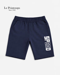 LE PRINTEMPS DARK NAVY SPEED PRINTED SHORTS
