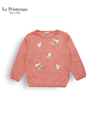 LE PRINTEMPS ORANGE FLOWERS SWEATSHIRT