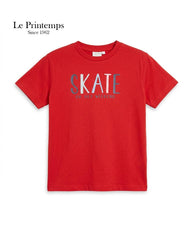 LE PRINTEMPTS RED SKATE SQUAD T-SHIRT WITH SHORTS 2 PCS SET