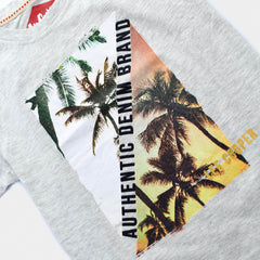LEE COOPER GREY AUTHENTIC DENIM PRINTED TSHIRT