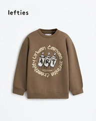 LEFTIES BROWN URBAN ART GRAPHIC SWEATSHIRT