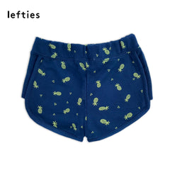 LEFTIES NAVY BLUE PINAPPLE GILRS PRINTED SHORT
