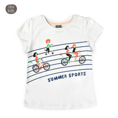 LITTLE KIDS WHITE SUMMER SPORTS TOP
