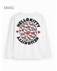 MAAG WHITE LONG SLEEVE HELLO KITTY T-SHIRT