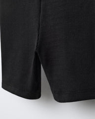 MACYS BLACK CYCLING SHORTS RIBBED LEGGING