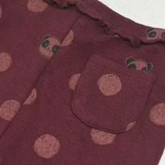 MACYS DARK PURPLE PANDA DOT LEGGING -MYS17