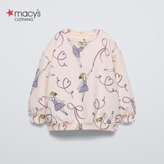 MACYS ECRU BALLERINA SWEATSHIRT