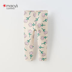MACYS ECRU TULIP PRINTED 2 PCS SET