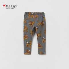 MACYS GREY ANIMAL PRINTED LEGGING