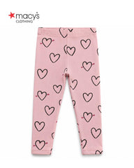 MACYS HEART EMBROIDERED SWEATSHIRT WITH RIBBED LEGGING SET