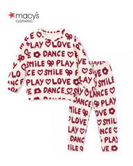 MACYS LOVE & PLAY SWEATSHIRT WITH RIBBED TROUSER SET