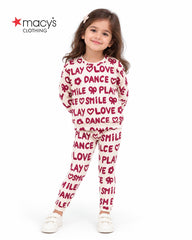 MACYS LOVE & PLAY SWEATSHIRT WITH RIBBED TROUSER SET