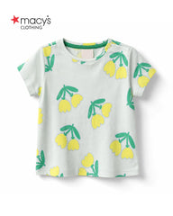MACYS MINT GREEN FLORAL T-SHIRT WITH SHORTS 2 PCS SET