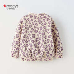 MACYS MUAVE ANIMAL PRINTED SWEATSHIRT