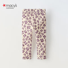 MACYS MUAVE ANIMAL PRINTED LEGGING