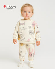 MACYS OFF WHITE BEST FRIEND SWEATSHIRT 2 PCS SET