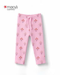 MACYS PINK FLORAL PRINTED LEGGING